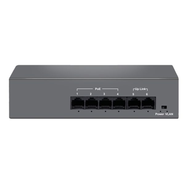 PoE комутатор Hisource HF042-02 з 4 портами PoE