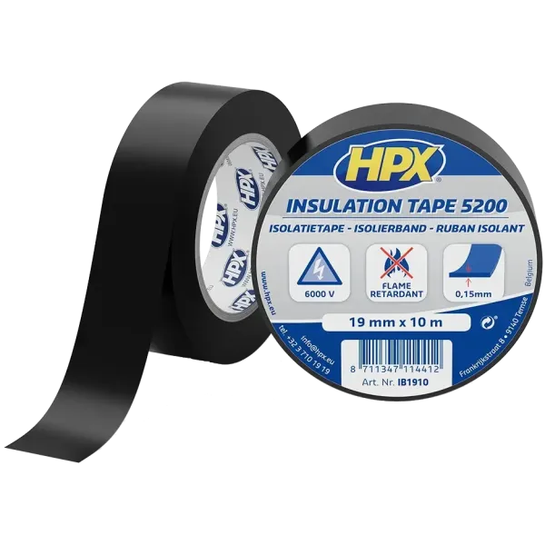 HPX IB1910 HPX5200 19мм х 10м Стрічка ПВХ ізоляційна