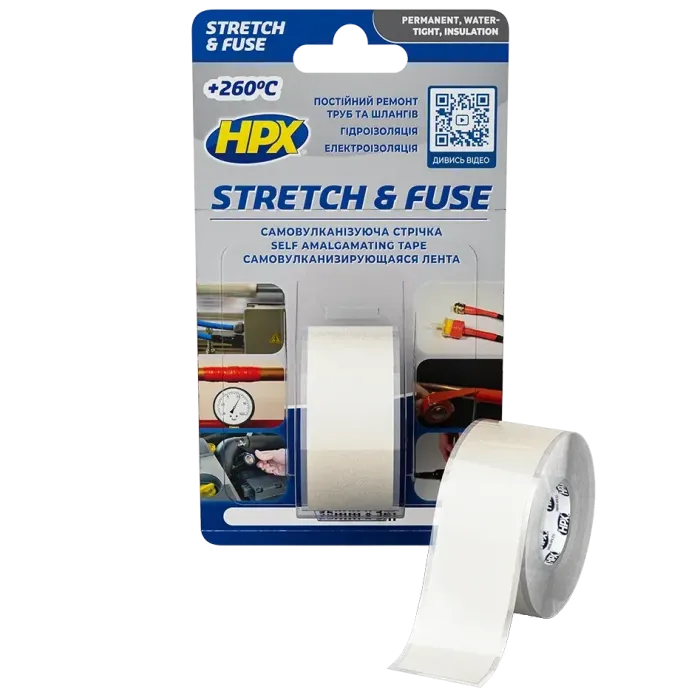 HPX SI2503 Stretch&Fuse 25мм х 3м Стрічка силіконова вулканізуюча