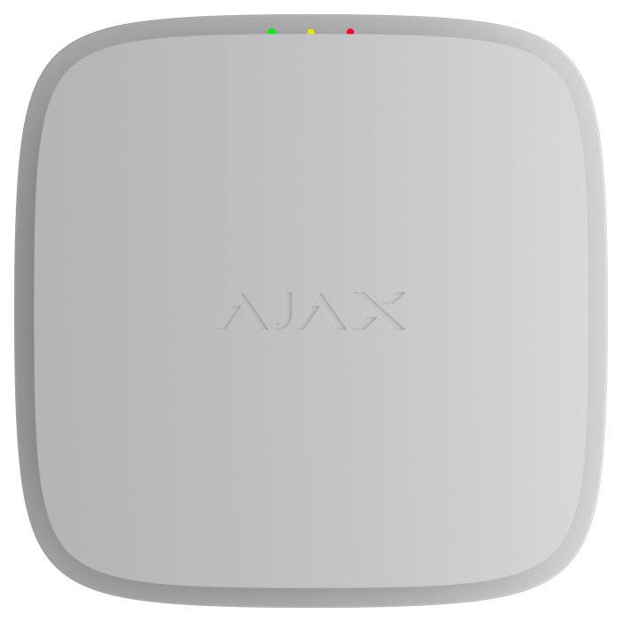 (Уцінка) Бездротовий адресний пожежний сповіщувач точковий димовий. Комбінований з оповіщувачем звуковим Ajax EN54 FireProtect (Smoke/Sounder) Jeweller White (119919.276.WH1)