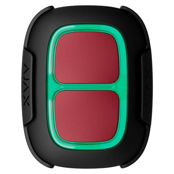 Бездротова тривожна кнопка для обʼєктів підвищеного ризику Ajax Superior DoubleButton G3 Jeweller Black (138643.79.BL1)
