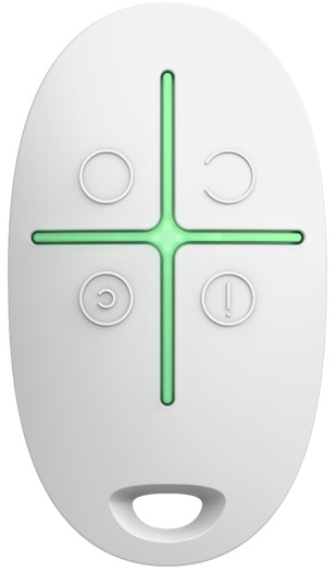 Бездротовий брелок з тривожною кнопкою і керуванням режимами охорони Ajax Superior SpaceControl Jeweller White (110753.04.WH1)