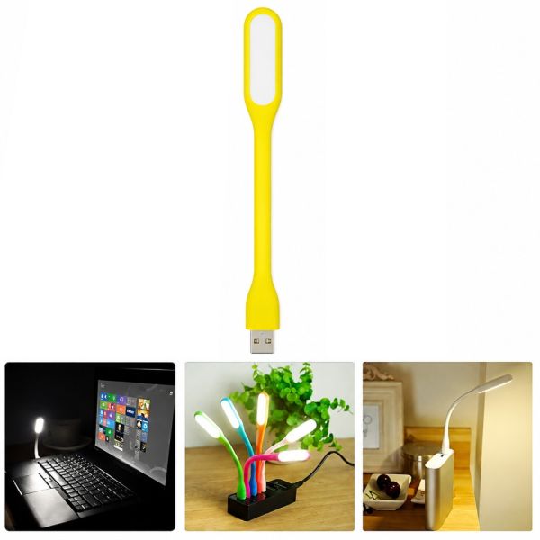 Портативна гнучка лампа TN-X100-COB YELLOW з живленням від USB