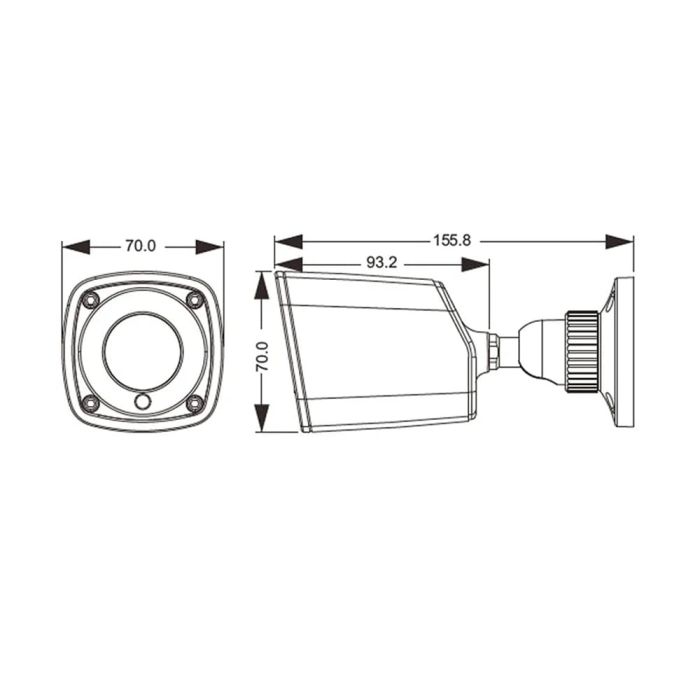 AHD-відеокамера 4Mp TVT TD-7441AE (D/IR1) f=3.6mm
