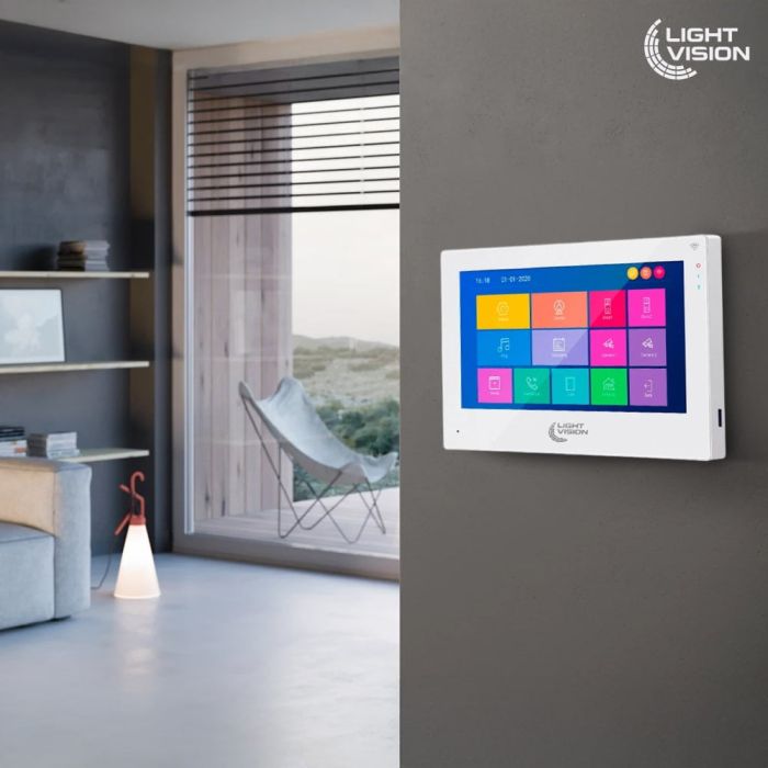 Відеодомофон 10" WiFi Tuya Light Vision SINGAPORE FHD White