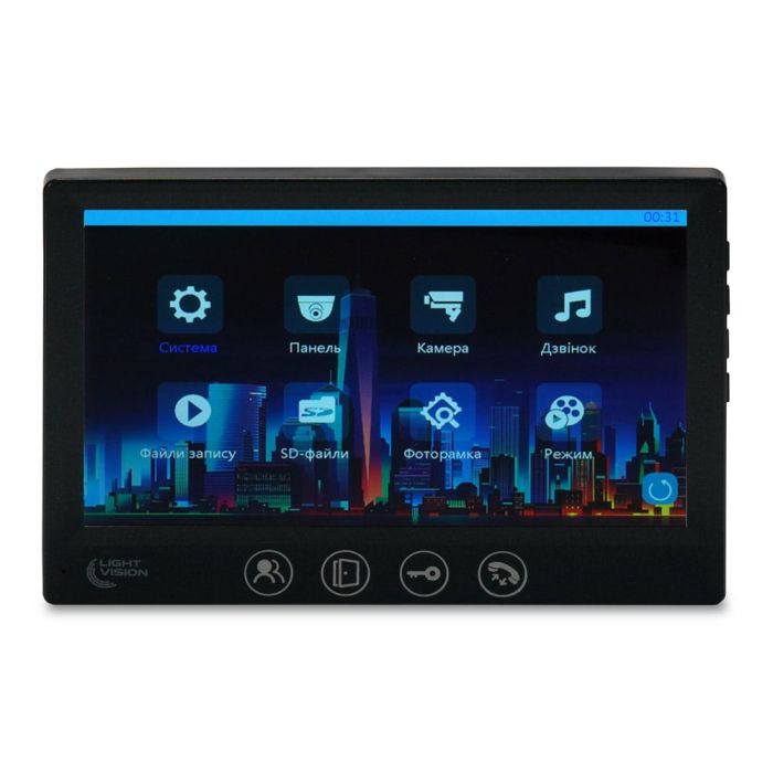 Відеодомофон 7" Light Vision AMSTERDAM FHD Black