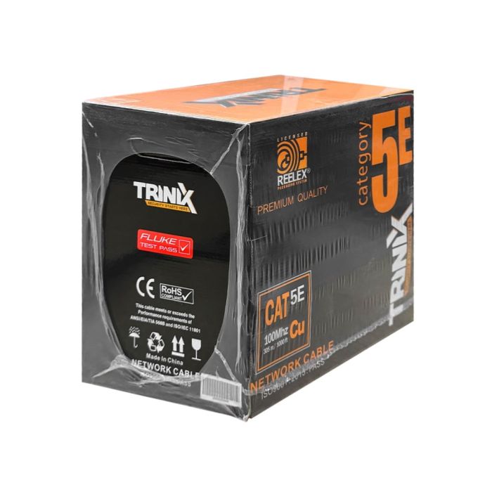 Кабель вита пара UTP CAT5E CU 0.51mm PVC Indoor Trinix 305m