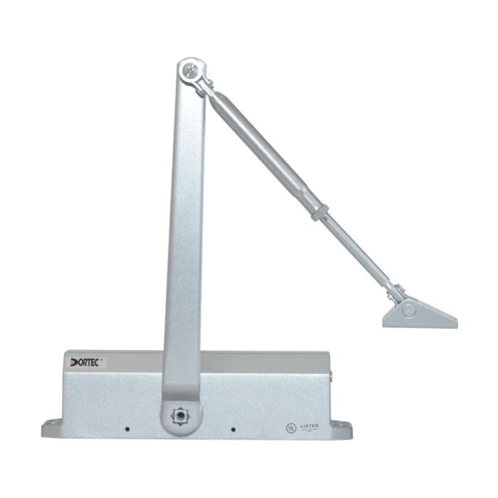 Дверний доводчик Dortec DT-516H Silver з фіксацією дверей у відчиненому положенні