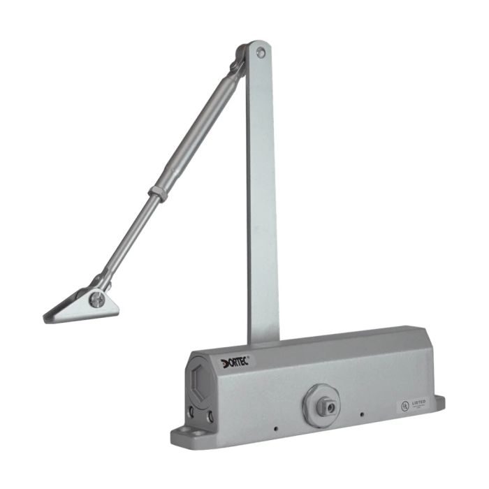 Дверний доводчик Dortec DT-514H Silver з фіксацією дверей у відчиненому положенні