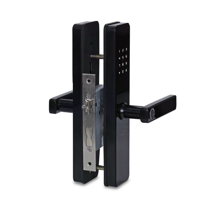 Замок біометричний автономний Trinix TRL-5303BTF Black з Bluetooth, зчитувачем відбитків пальців і карт Mifare