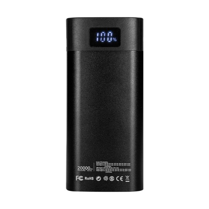Повербанк 20000mAh Power Bank Trinix TPB-6520PDL Black 65W LED-ліхтар