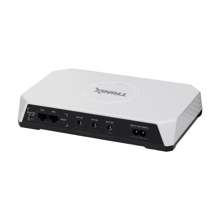 Джерело безперебійного живлення DC UPS Trinix TRX-MUPS-3648PoE (20000mAh LiFePo4) 5V/9V/12V/24V/48V/PoE, LiFePo4 4*5Ah, для роутера і медіаконвертера