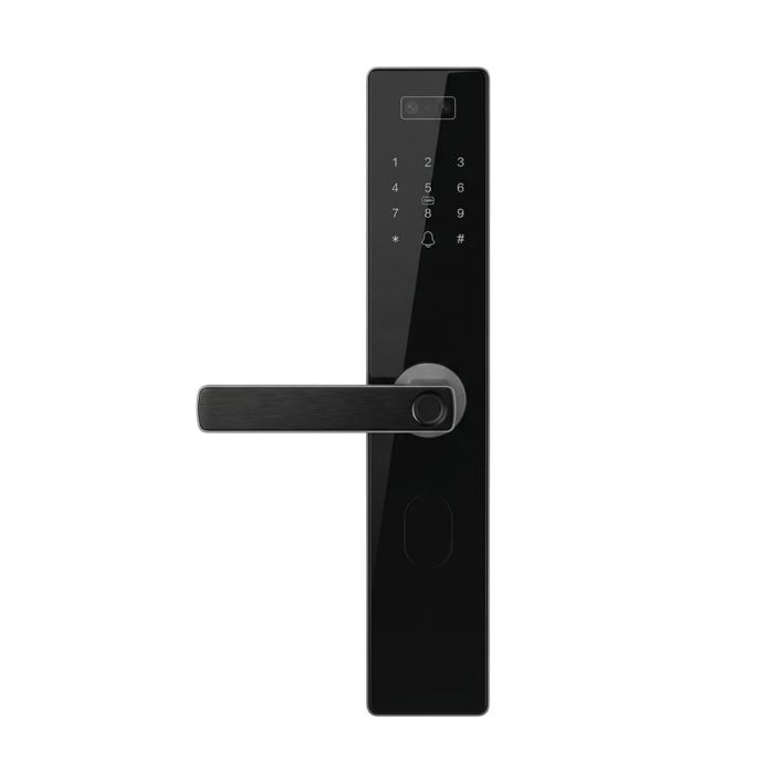 Замок біометричний автономний Trinix TRL-8808WFV Black L/R з WiFi, розпізнаванням облич, зчитувачем відбитків пальців і карт Mifare