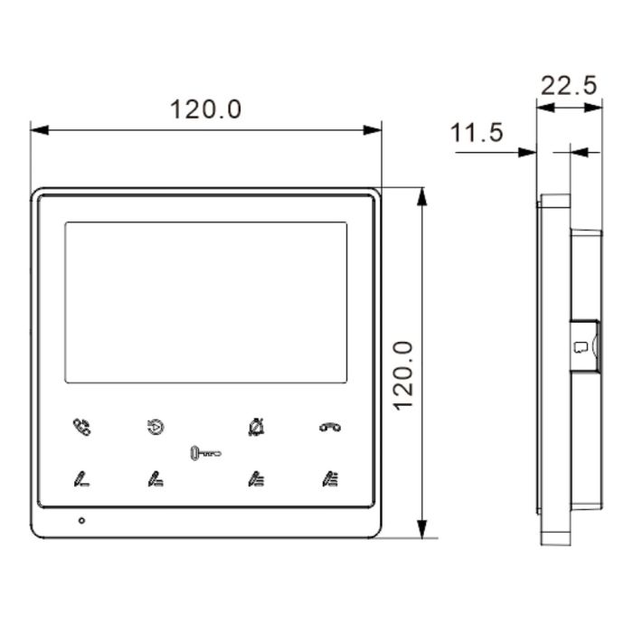 IP-відеодомофон з WiFi 4.3" TVT TE-VH1104S1-PTW