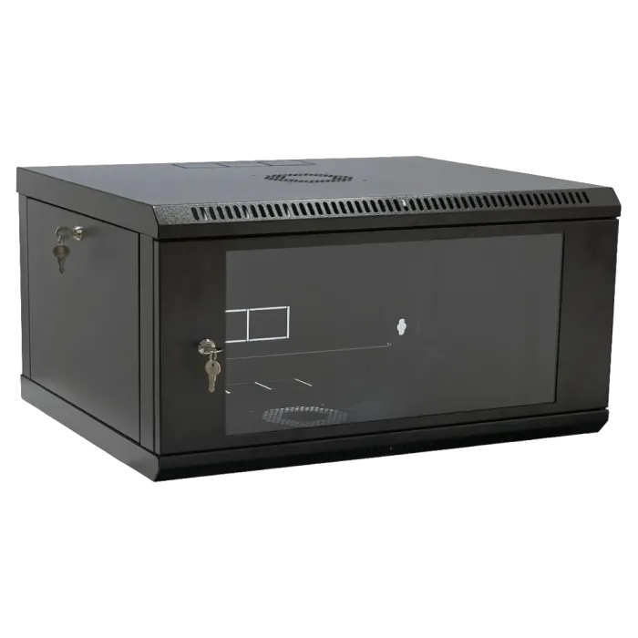 19" 4U 600x400x284мм акрилове скло, чорна Шафа