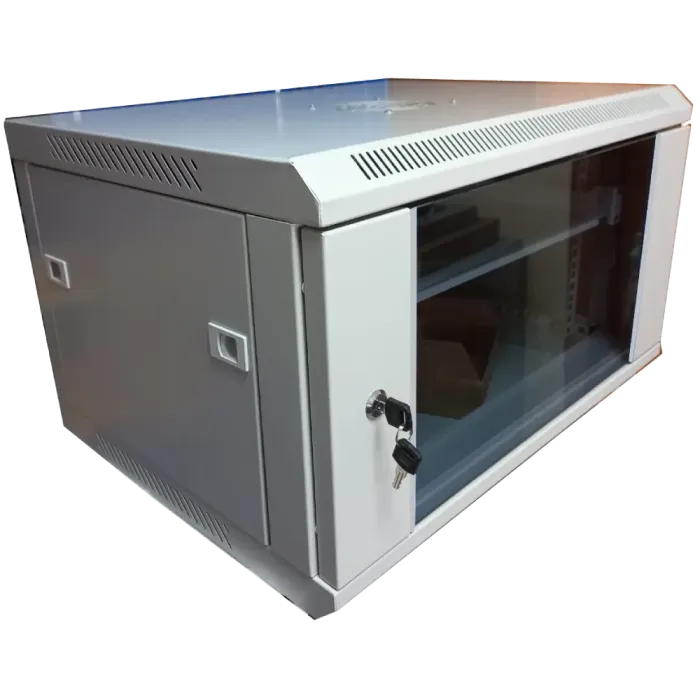 Hypernet WMNC-35-6U-FLAT-AC Шафа комутаційна настінна 6U 600x350 розбірна
