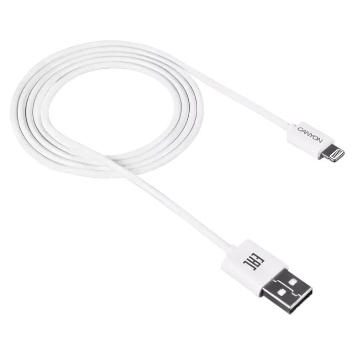 Canyon CFI1W white (Lightning - USB-A) 1м Кабель