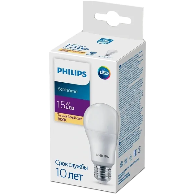 Philips Ecohome LED E27830 Лампочка Bulb 15W 1350lm