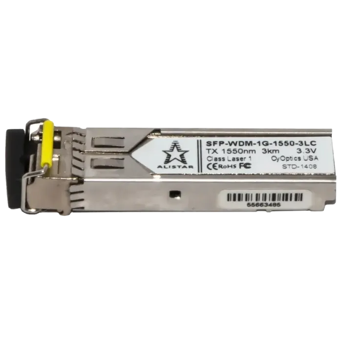 ALISTAR SFP-1G-BX-D-L03 SFP 1G 1SM WDM LC 3KM TX1550/RX1310nm DDM Модуль