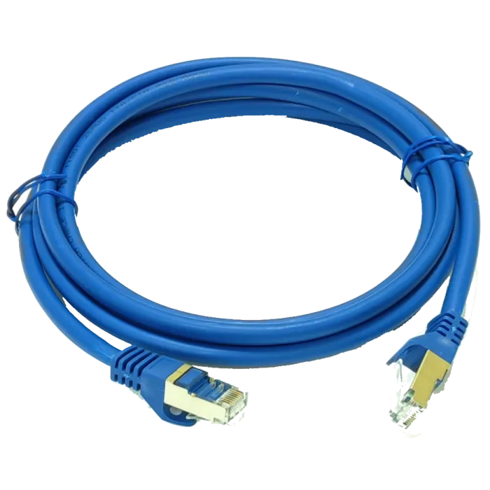 LW S/FTP, 0.5 м, кат. 6А Патч-корд блакитний