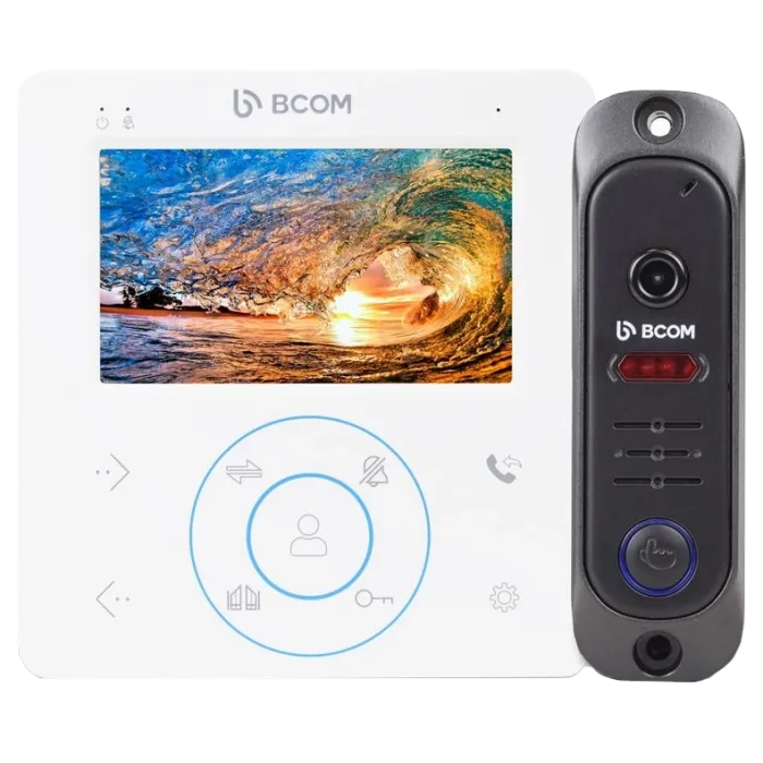 BCOM BD-480 White Kit Комплект відеодомофона