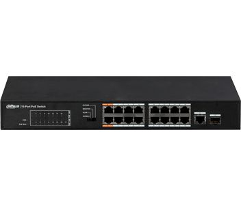 DH-PFS3117-16ET-135 16-портовий некерований POE комутатор