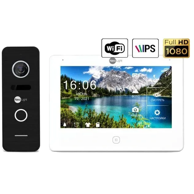 NeoKIT HD Pro WF Black Комплект відеодомофона NeoLight