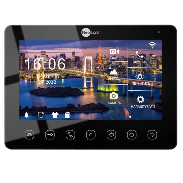 OMEGA+ HD WF Black Відеодомофон NeoLight