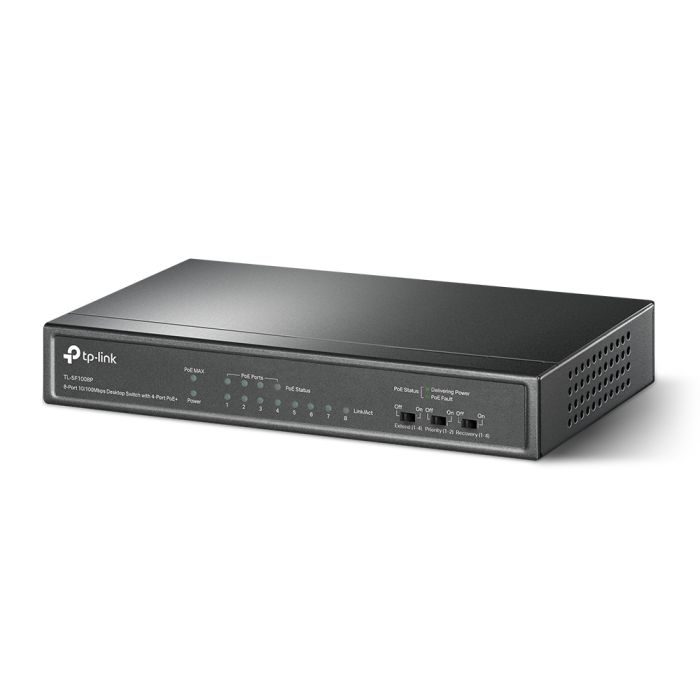 PoE-комутатор TP-Link TL-SF1008P 8-портовий з 4 PoE+ портами некерований