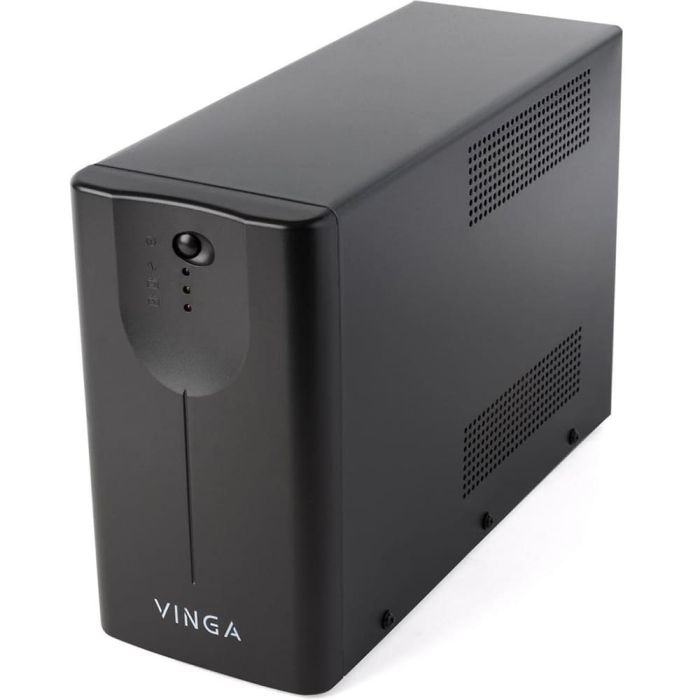Джерело безперебійного живлення Vinga VPE-800MU 800ВА / 480 Вт з LED-індикацією з USB у металевому корпусі