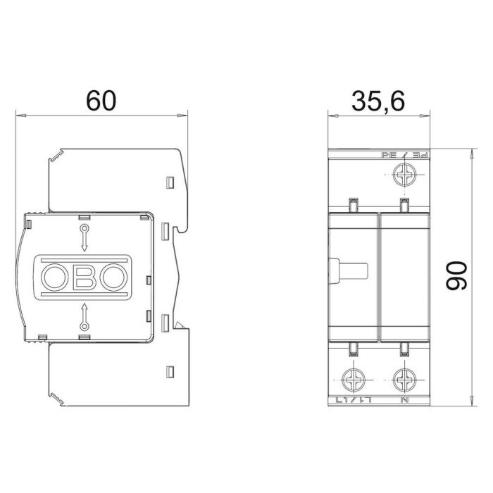 Обмежувач перенапруг OBO Bettermann Тип I+II V50-B+C 1+NPE (5093653)