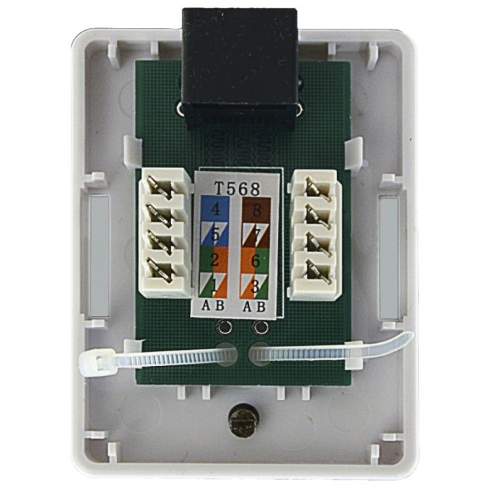 Розетка Kingda 1хRJ45 UTP біла