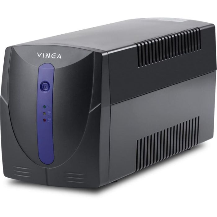 Джерело безперебійного живлення Vinga VPE-800PU 800ВА / 480 Вт з LED-індикацією з USB у пластиковому корпусі