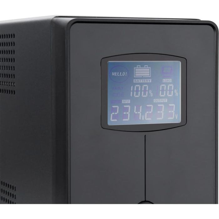 Джерело безперебійного живлення Vinga VPC-1200MU 1200ВА / 720 Вт з LCD-дисплеєм з USB у металевому корпусі
