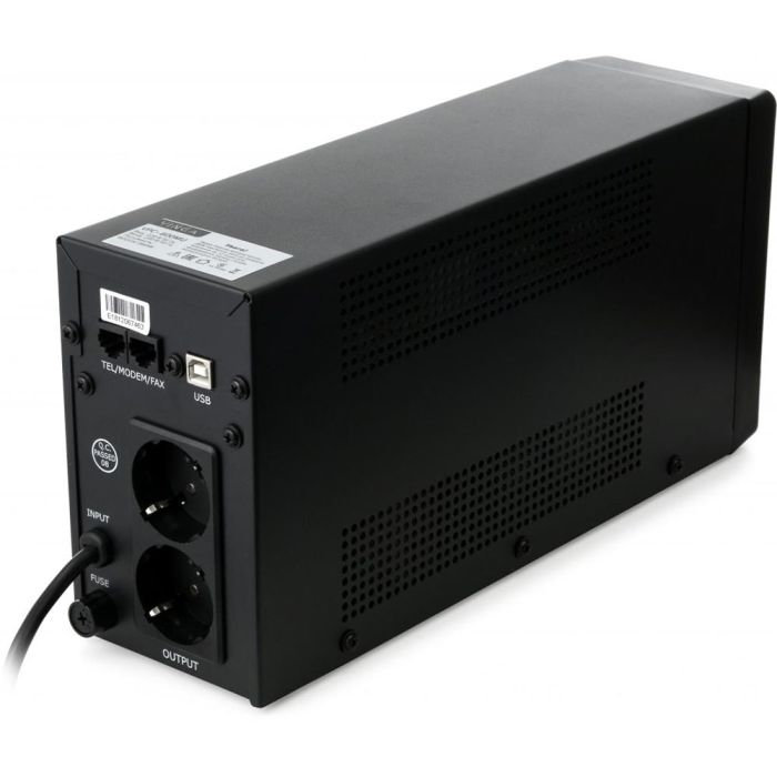 Джерело безперебійного живлення Vinga VPC-600MU 600ВА / 360 Вт з LCD-дисплеєм з USB у металевому корпусі
