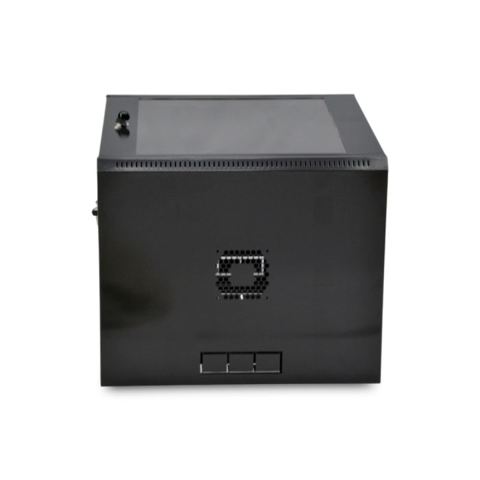 Шафа серверна SteelNet 12U 600 x 600 для мережевого обладнання (скло, чорний)