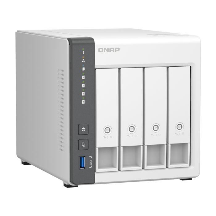 Система зберігання даних QNAP TS-433-4G з 4 відсіками для дисків, 4 ГБ DDR4, настільне виконання