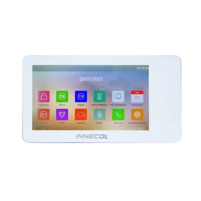Комплект відеодомофону 7" INNECOL NEO HD (white) + Tantos Triniti HD