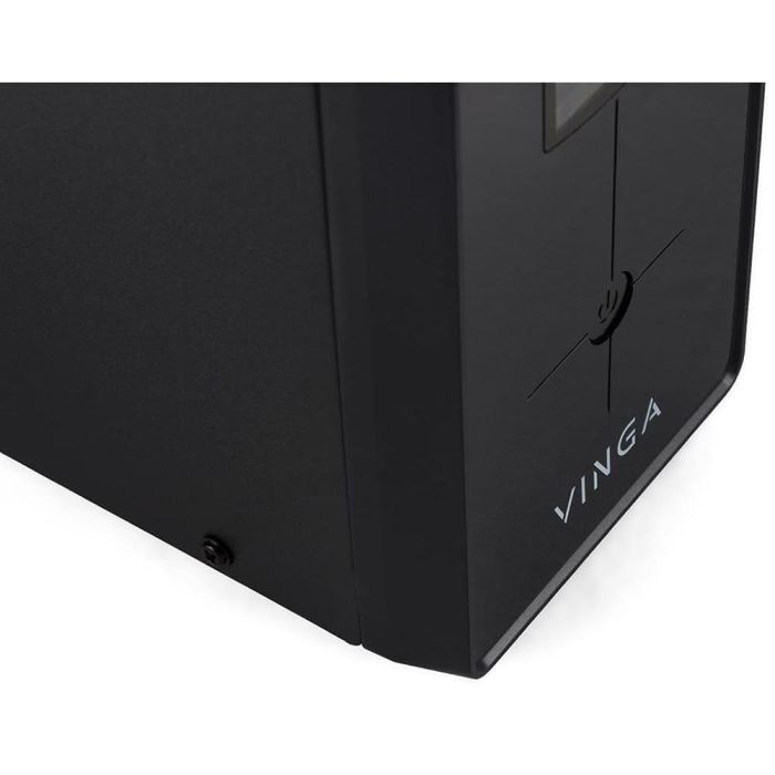 Джерело безперебійного живлення Vinga VPC-1200MU 1200ВА / 720 Вт з LCD-дисплеєм з USB у металевому корпусі