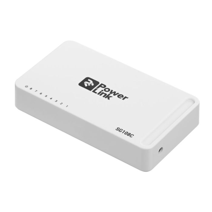 Мережевий комутатор на 8 портів 10/100/1000 Мбіт/с 2E PowerLink SG108C 8xGE некерований