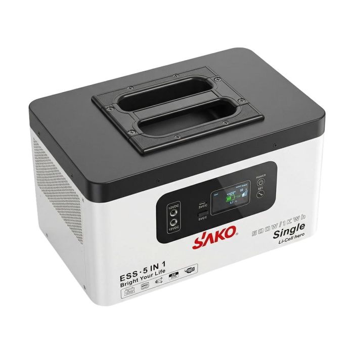 Портативна зарядна станція Sako Alpha-ESS-500W/1KWh потужність 500 Вт, енергоємність 1004.8 Вт·год, LifePO4