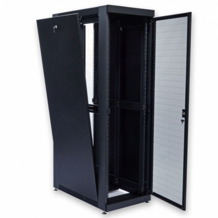 Шафа серверна CMS 33U 610 х 1055 UA-MGSE33610MPB посилена з перфорованими дверима для мережевого обладнання