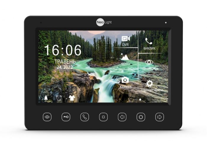 Комплект відеодомофона Neolight NeoKIT FHD Pro B/Graphite: відеодомофон 7" з детектором руху і 2 Мп відеопанель