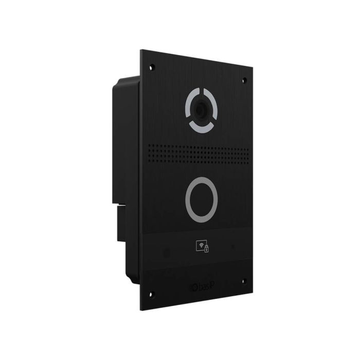 IP панель виклику Bas-IP AV-08FB black з розпізнаванням облич і зчитувачем UKEY
