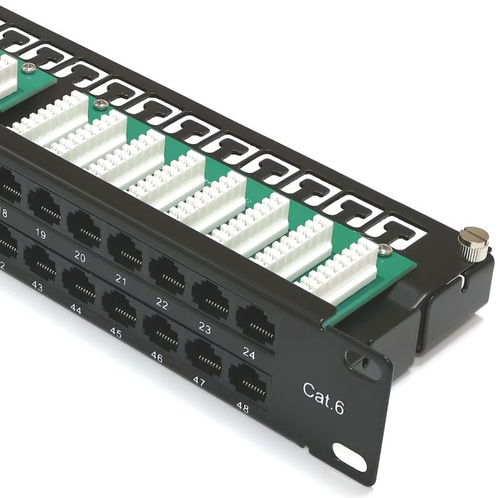 Патч-панель 19" 48xRJ-45 UTP, кат. 6, 1U, dual type, Kingda