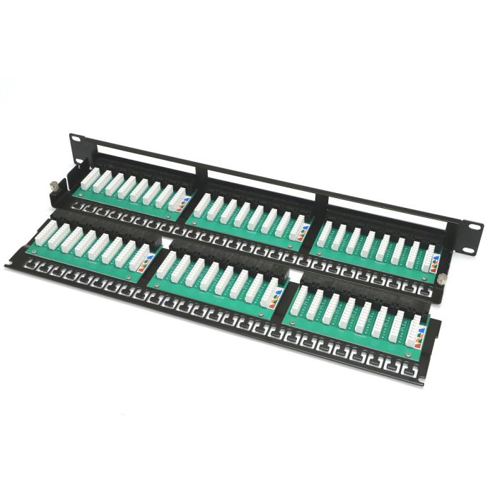 Патч-панель 19" 48xRJ-45 UTP, кат. 6, 1U, dual type, Kingda