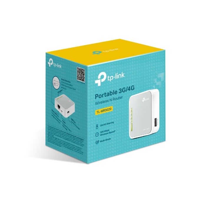 Маршрутизатор TP-LINK TL-MR3020 N300 1xFE LAN/WAN 1xUSB2.0 for 3G/4G/LTE