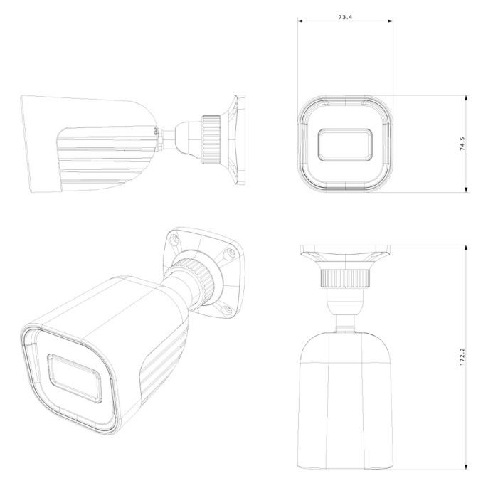 IP-відеокамера 2 Мп Provision-ISR I2-320IPSN-28-V4 (2.8 мм) з відеоаналітикою для системи відеоспостереження