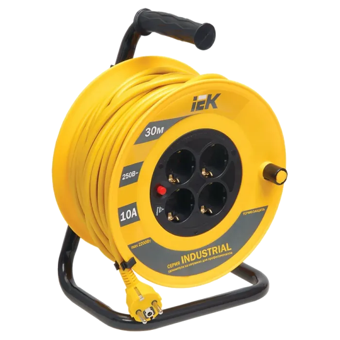 IEK Подовжувач-катушка 4гн 30м З/К УК30 т/з (3х1,5мм2) IP44