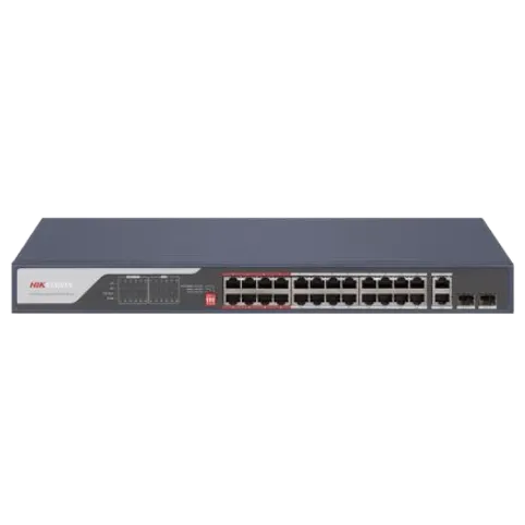 Hikvision DS-3E0326P-E(C) PoE Комутатор 24 порти некерований